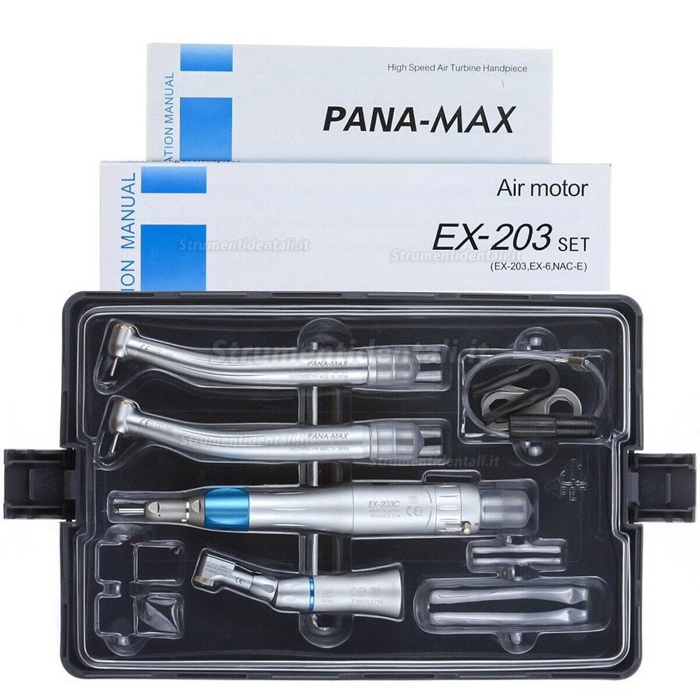 Kit manipolo dentale ad alta e bassa velocità tipo a pulsante con motore pneumatico 2 fori Kit manipolo dentale ad alta e bassa velocità tipo a pulsante con motore pneumatico 2 fori