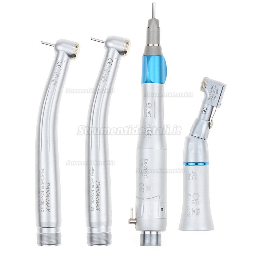 Kit manipolo dentale ad alta e bassa velocità tipo a pulsante con motore pneumatico 2 fori Kit manipolo dentale ad alta e bassa velocità tipo a pulsante con motore pneumatico 2 fori