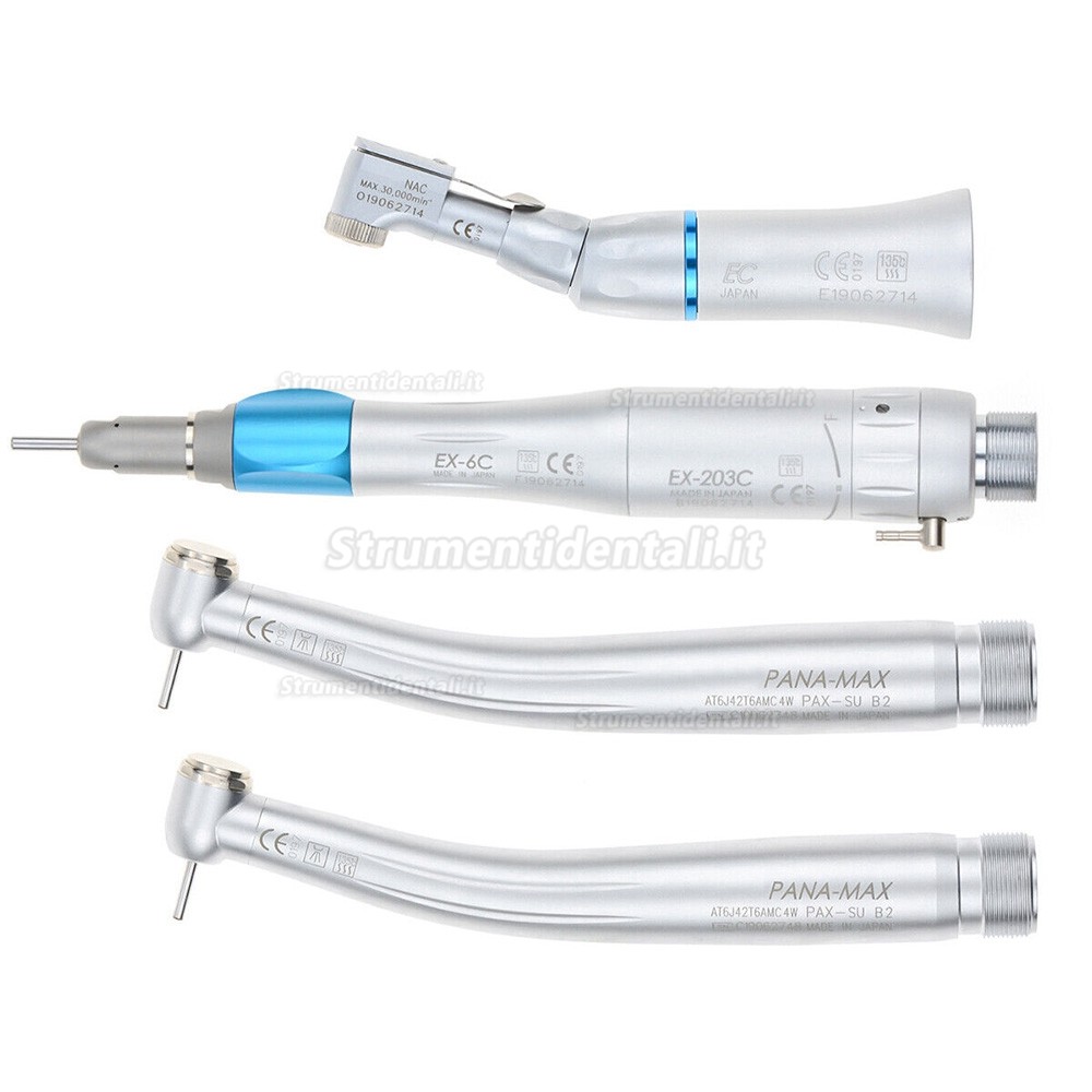 Kit manipolo dentale ad alta e bassa velocità tipo a pulsante con motore pneumatico 2 fori Kit manipolo dentale ad alta e bassa velocità tipo a pulsante con motore pneumatico 2 fori