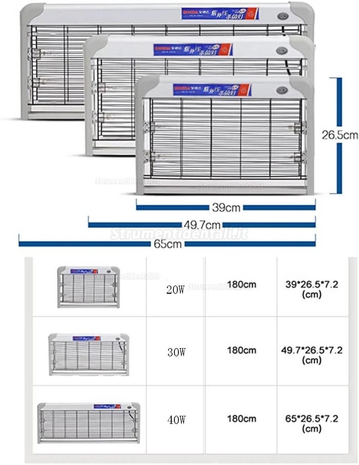 La lampada sterilizzatrice UV 30W sterilizza le lampadine ad ozono per uso domestico