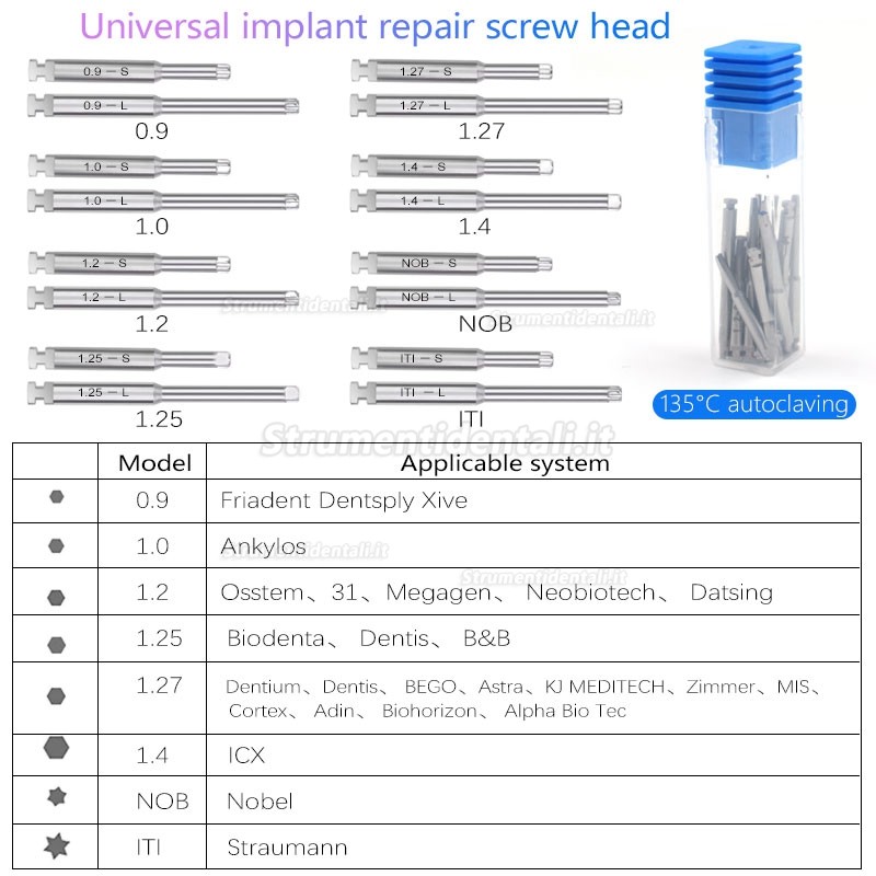 Kit protesico impianto / chiave dinamometrica universale elettrica dentale 10-50N.cm