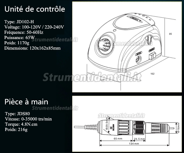 JSDA® JD102-H MINI micromotore multifunzionale