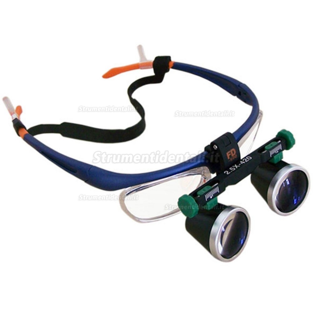 Occhiali ingrandenti per dentisti 3.5x con LED - De Giorgi Store