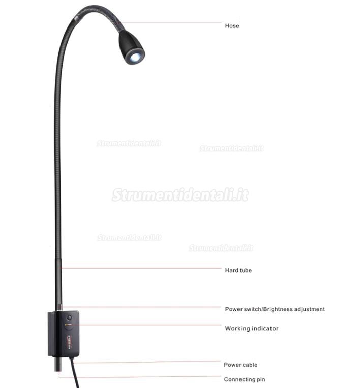 KWS KD-2003W-3 Lampada per Visita Medica di Illuminazione Dentale ad Alta Luminosità KWS KD-2003W-3 Lampada per Visita Medica di Illuminazione Dentale ad Alta Luminosità
