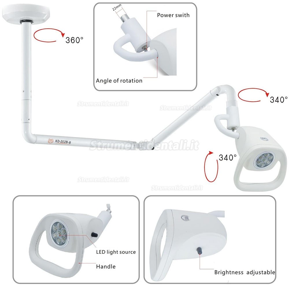 KWS KD-2021W-2 21W Ha Condotto La Lampada Di Ispezione Chirurgica Del Soffitto