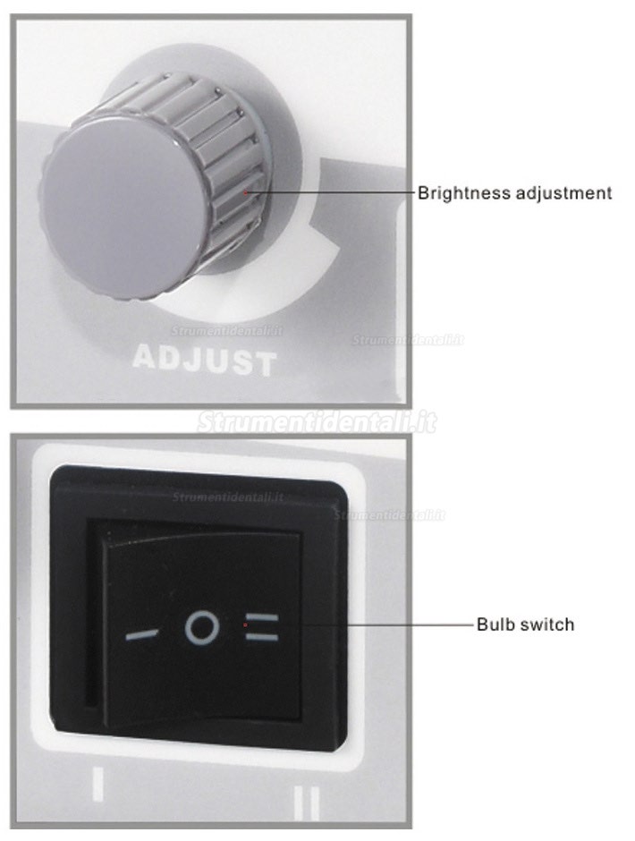 KWS XD-301-150W 150W Sorgente di Luce Alogena a Doppio Foro per Endoscopio