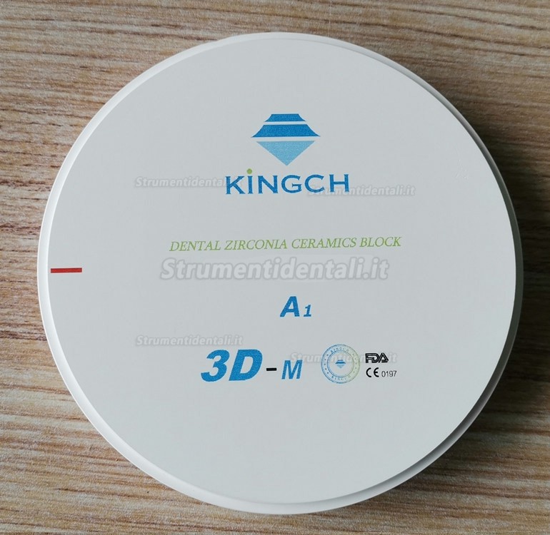 1 pezzi disco in zirconic multistrato precolorato 98/95mm dentale Kingch 3D-M