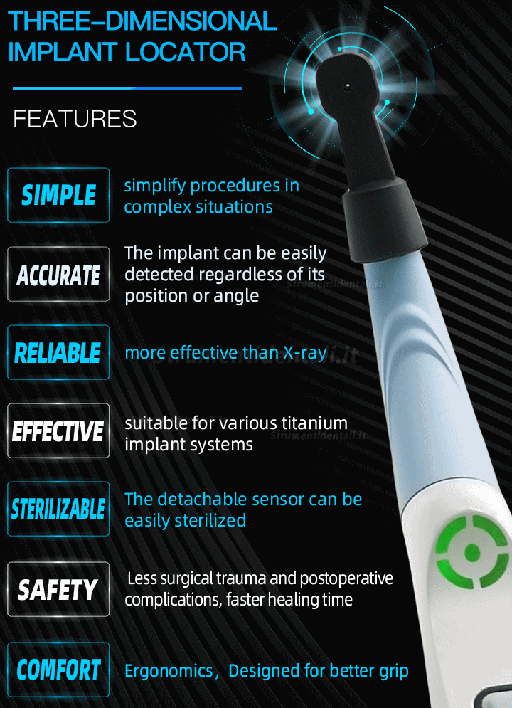 Kit localizzatore di impianti dentali localizzatore implantare rilevatore di impianti Kit localizzatore di impianti dentali localizzatore implantare rilevatore di impianti