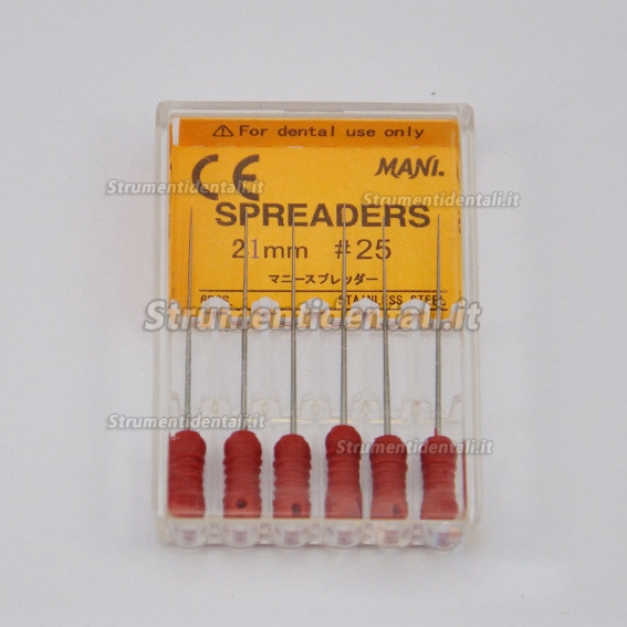 21mm 25# MANI finger spreader（pluggers side）6 pezzi
