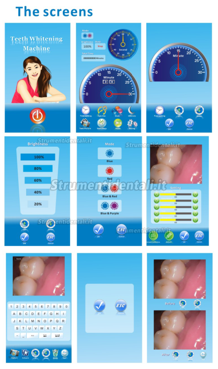 Magenta® MD-887A Lampade sbiancamento dentale touch screen da 7 inch Schermo