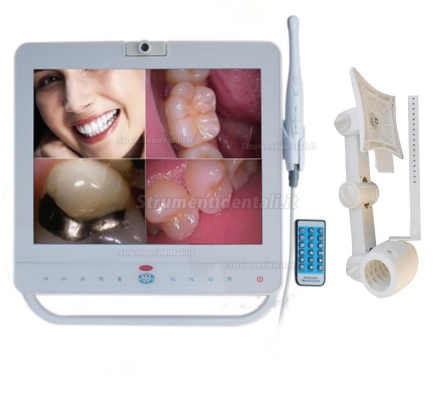 Sistema di Telecamere Intraorale Cablato da 15 Pollici con Monitor Dentale VGA+VIDEO Porta con Supportore LCD MD1500