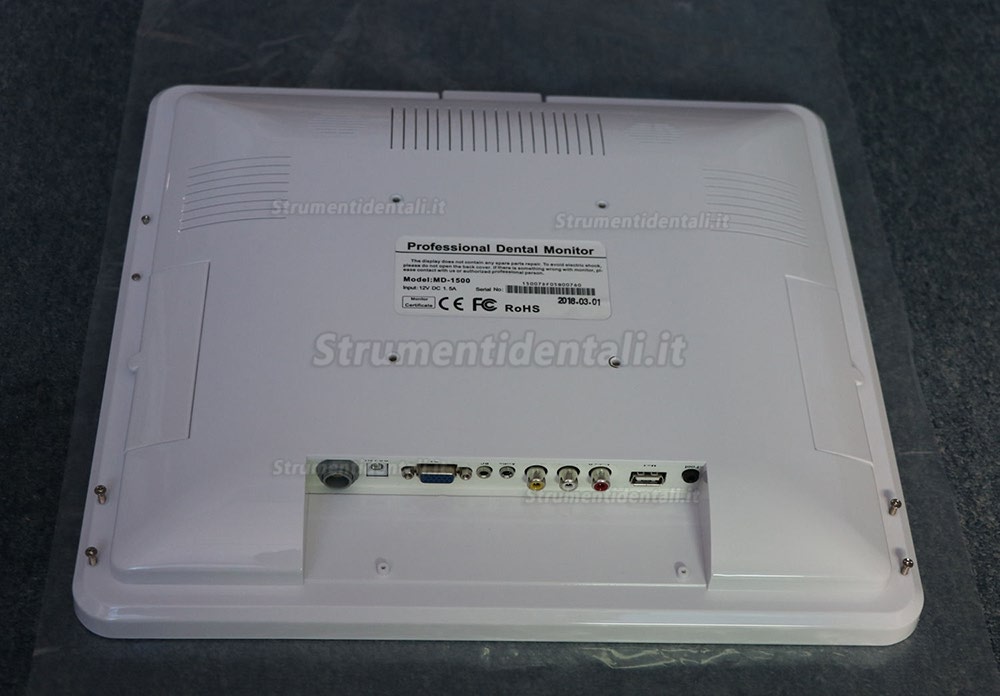 Sistema di Telecamere Intraorale Cablato da 15 Pollici con Monitor Dentale VGA+VIDEO Porta con Supportore LCD MD1500