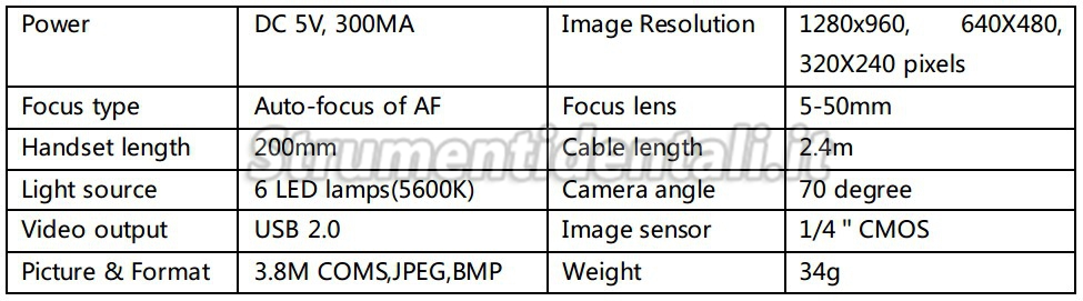 Magenta® MD740 telecamera intraorale wireless USB collegamento
