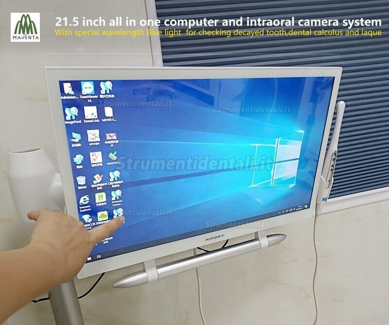 Telecamera intraorale dentale magenta YF-2200P+ con touch screen da 21,5 pollici Telecamera intraorale dentale magenta YF-2200P+ con touch screen da 21,5 pollici