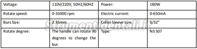 Marathon N3 S07 Micro motore con manipolo 35,000RPM