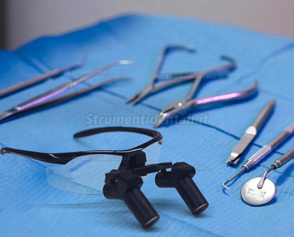 Micare EFM-450X 4.5X Occhiali ingrandenti ergonomiche odontoiatria,Occhiali ergo ingrandimento tipo flip-up