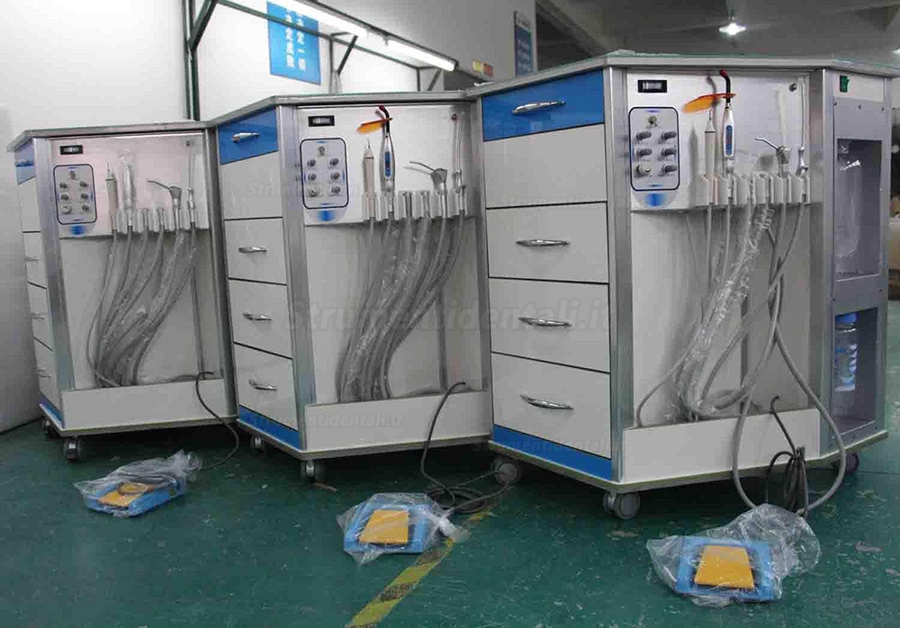 Migliori unità dentali portatili multifunzione + Compressore d'aria + armadio + cassetto 4 / 2H Migliori unità dentali portatili multifunzione + Compressore d'aria + armadio + cassetto 4 / 2H