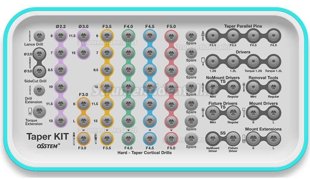 Kit chirurgico conico Osstem Hiossen con chiave dinamometrica  (Utilizzare per TSⅢ/Ⅳ SSⅢ USⅢ/Ⅳ)