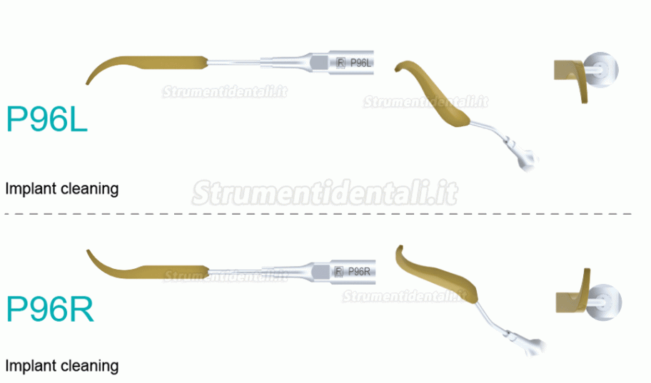 5Pz Refine® Inserti piezo per pulizia implantare P90 P94 P95 P96L P96R compatible con REFINE EMS MECTRON Woodpeaker