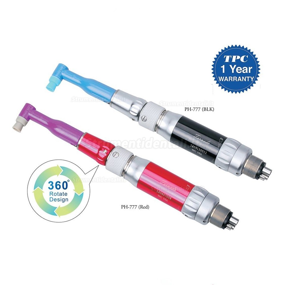 TPC ph-777 manipolo per profilassi dentale con 4 fori rosso / nero TPC ph-777 manipolo per profilassi dentale con 4 fori rosso / nero