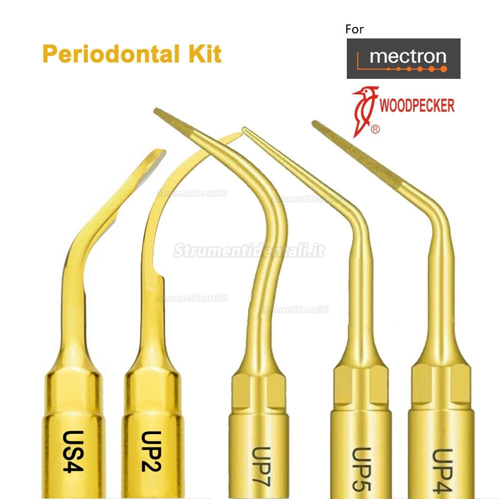 Kit Inserto parodontali ad ultrasuoni per ecografia Woodpecker per Mectron Piezosurgery e Woodpecker Ultrasurgery