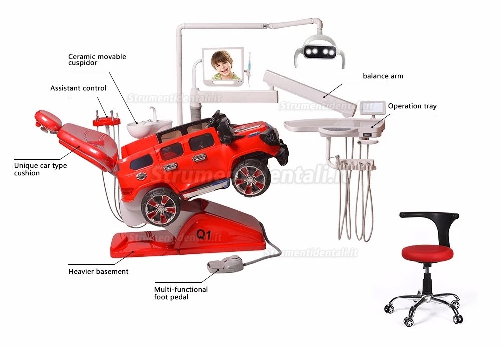 Poltrona odontoiatrica per bambini Q1 con approvazione CE 