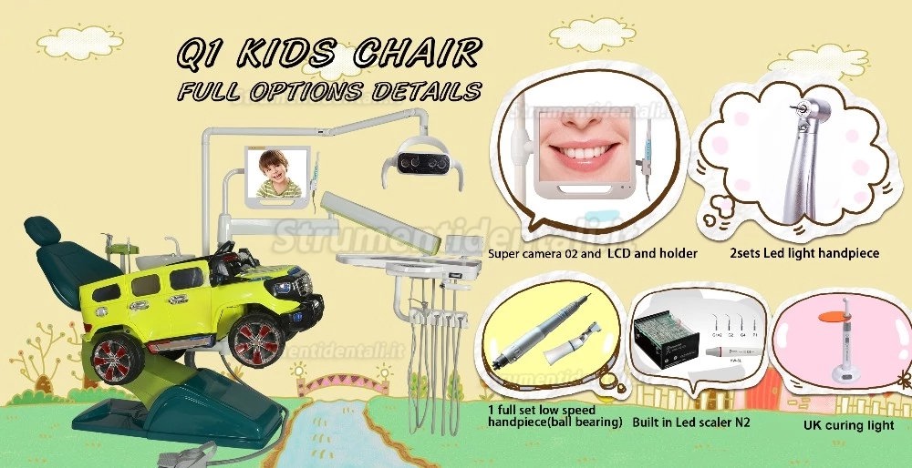 Poltrona odontoiatrica per bambini Q1 con approvazione CE 