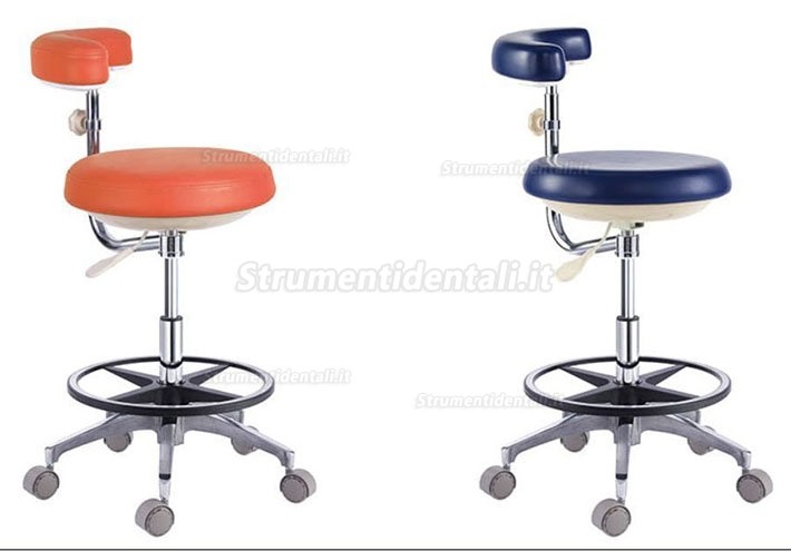 QY QY500(N) Sgabello da assistente dentale sedia da infermiera (regolabile in altezza bracciolo)