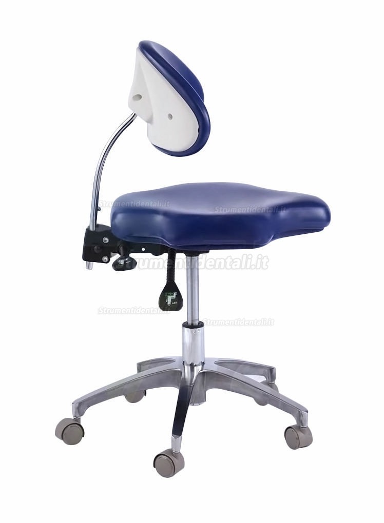 QY QY90B Sgabello per studio odontoiatrico sedia dentista ecopelle (con schienale regolabile)