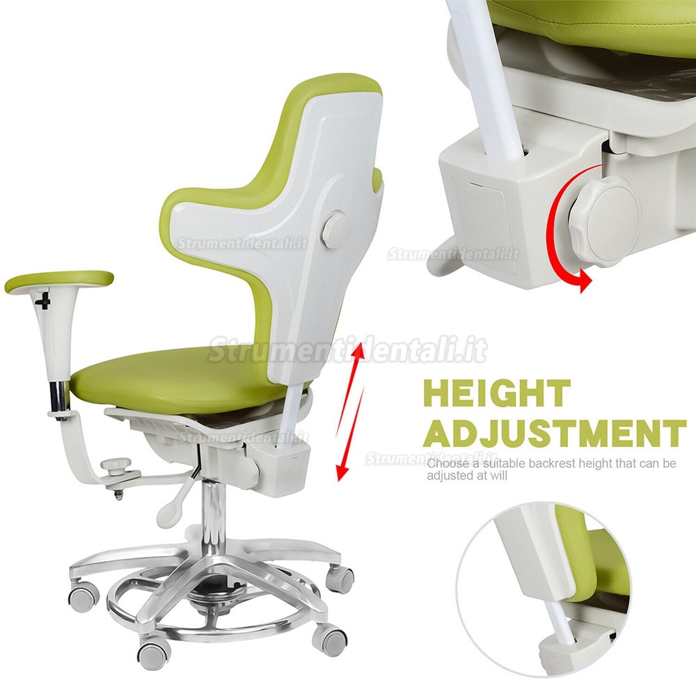 QIYUAN QY-MDS-E3 Sgabello operatore per microscopio dentale, sedia ergonomico per dentista QIYUAN QY-MDS-E3 Sgabello operatore per microscopio dentale, sedia ergonomico per dentista