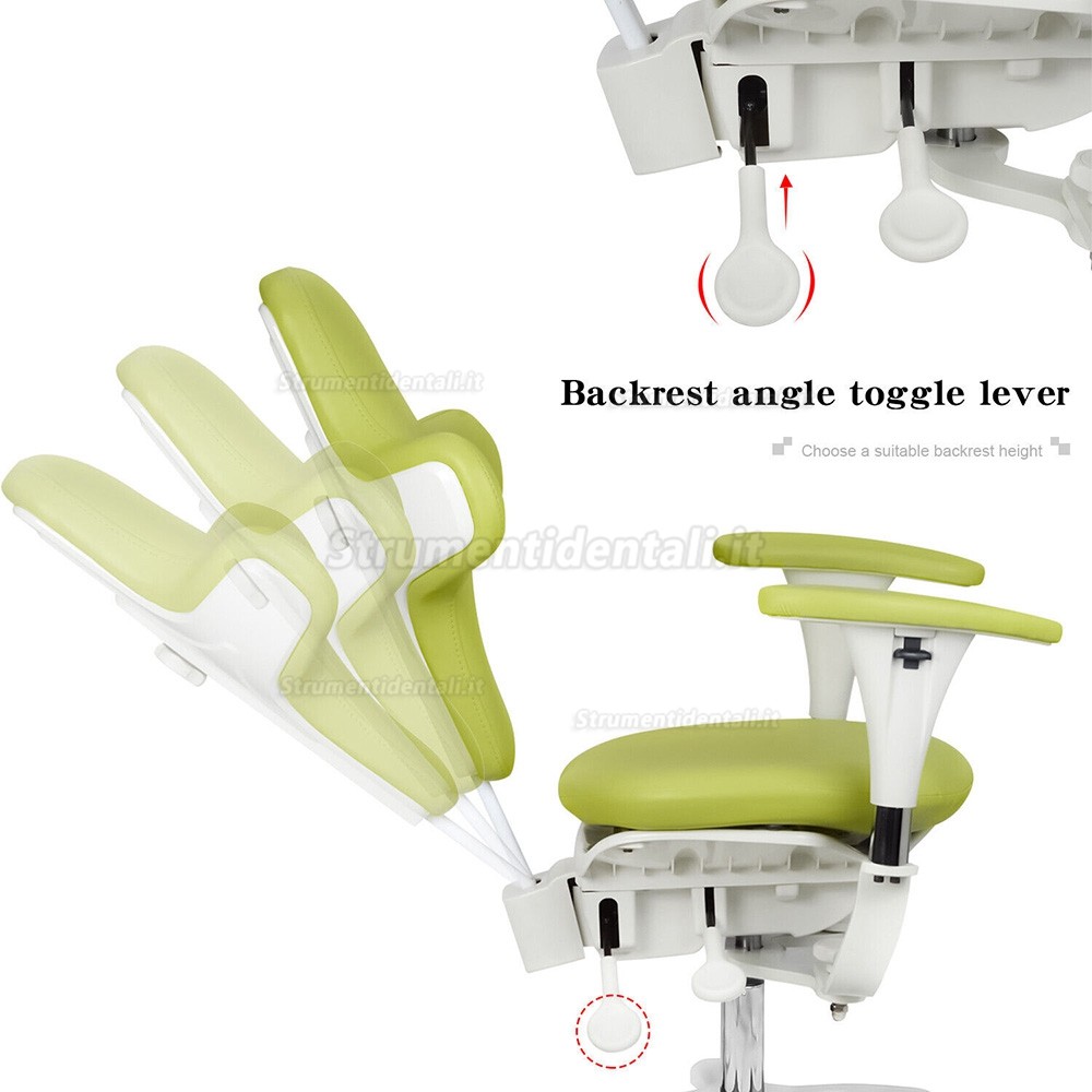 QIYUAN QY-MDS-E3 Sgabello operatore per microscopio dentale, sedia ergonomico per dentista QIYUAN QY-MDS-E3 Sgabello operatore per microscopio dentale, sedia ergonomico per dentista