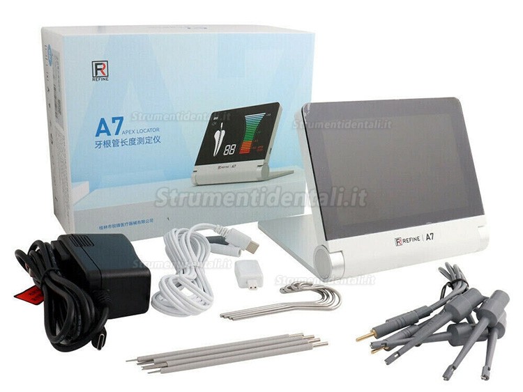 Refin A7 Rilevatore apicale dentale pieghevole con schermo LCD da 5,1" e interfaccia di tipo C 2 in 1