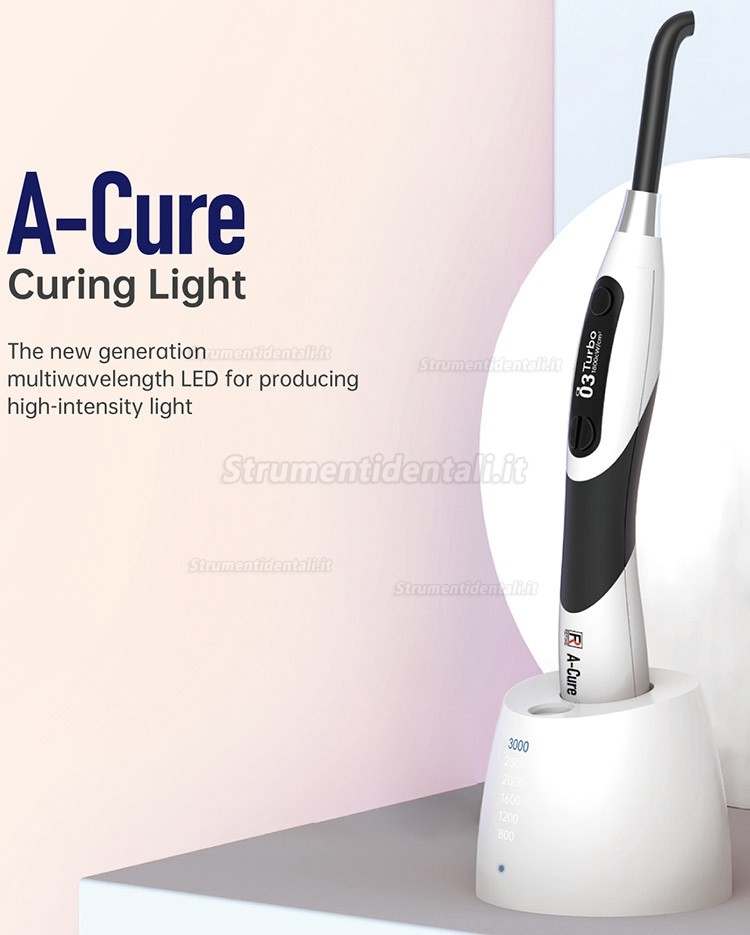 Refine® A-Cure led fotopolimerizzazione senza fili (385nm-515nm 1800mW ) con Illuminometro