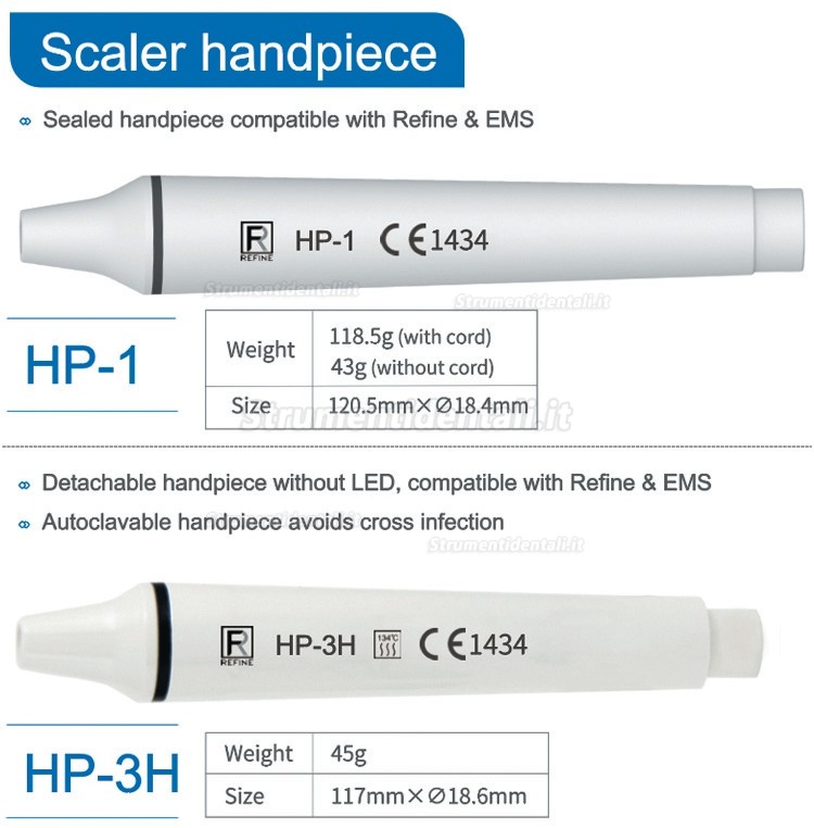 Refine® HP1/HP3/HP5L/HP6L Manipolo da ablatore ultrasuoni (compatibile con EMS Woodpecker)