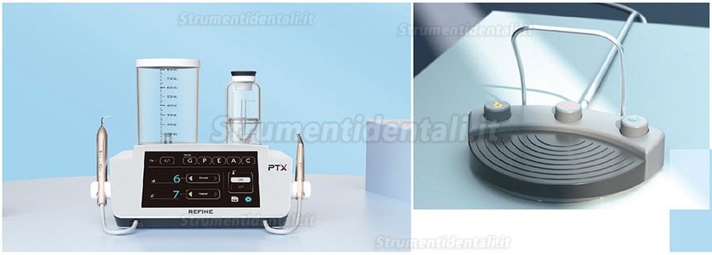Refine® PTX 2 in 1 Ablatore ad ultrasuoni con air polisher e sistema di controllo della temperatura dell'acqua