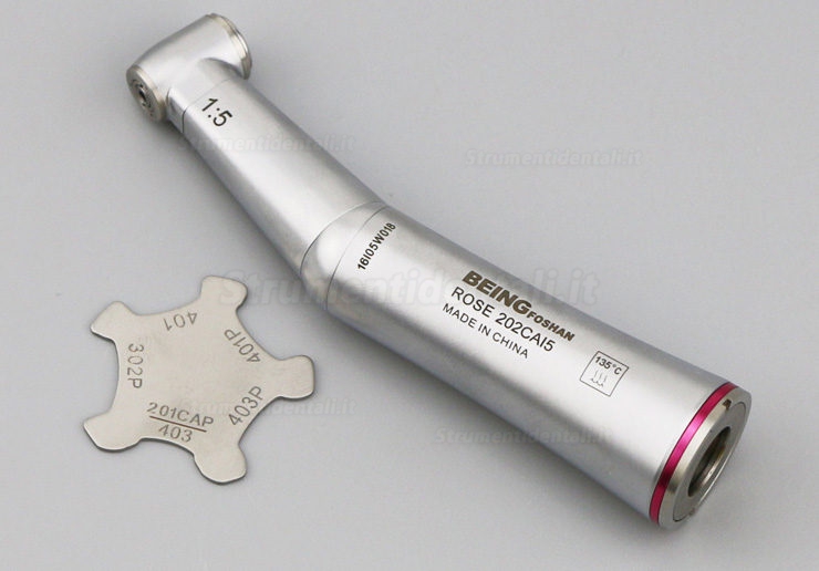 Being® Rose 202CAI5 Contre-angle bague rouge multiplicateur 1:5