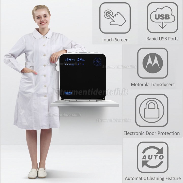 Runyes Sea Series Sterilizzatore per autoclave a vapore sottovuoto touchscreen 18-23L Classe B