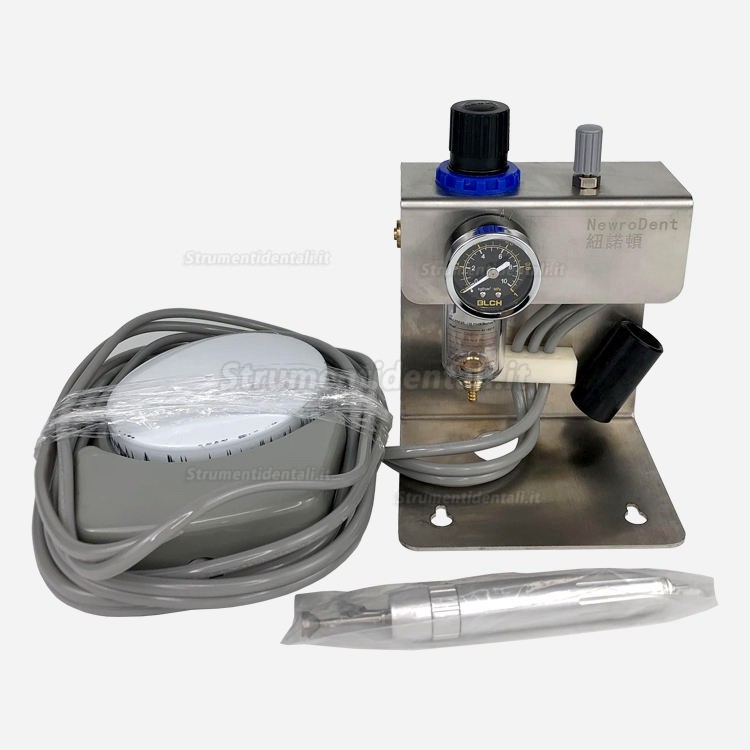 NewroDent® S-108 Turbina per laboratorio dentale con sistema di raffreddamento ad acqua e comando a pedale