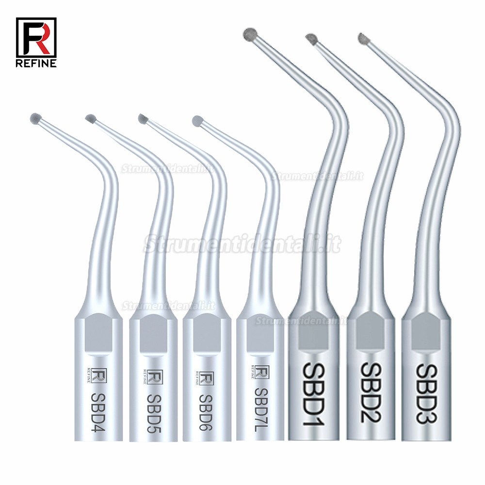 5Pz Refine® Inserti Piezo Per Restauro SBD1 SBD2 SBD3 SBD4 SBD5/6 SBDR SBDL SBD7L SBD7R Compatible Con SATELEC NSK DTE GNATUS