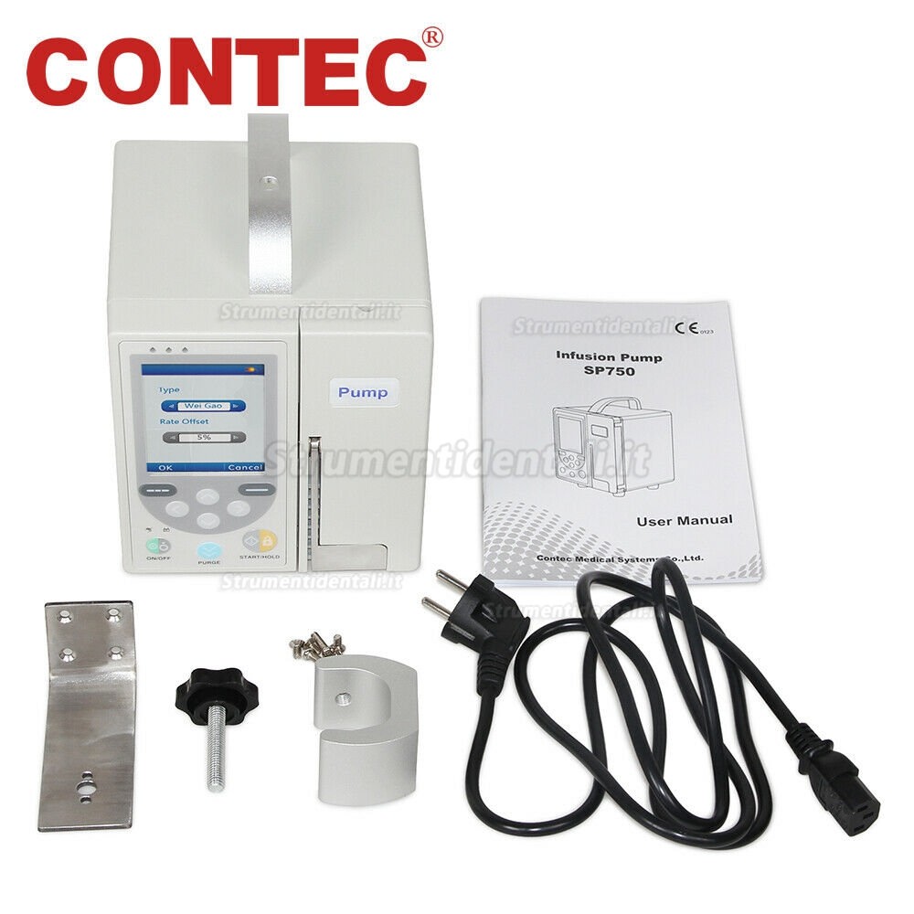 CONTEC SP750 Pompa di infusione volumetrica pompa a siringa per controllo fluido IV, allarme, LCD