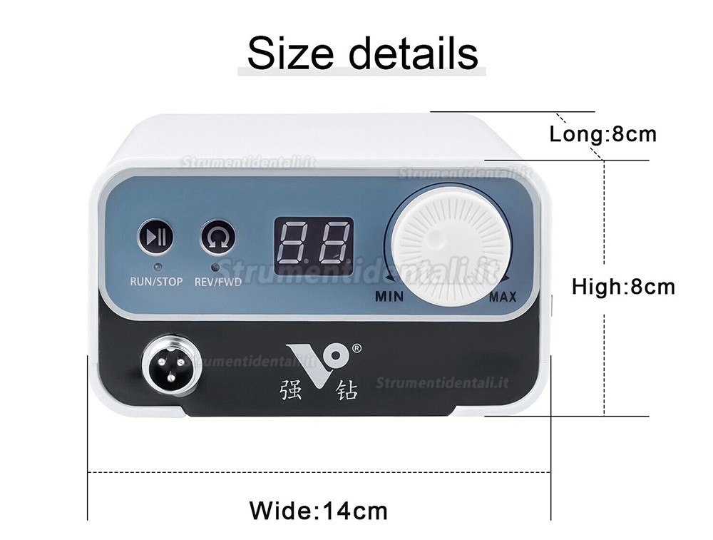 Micromotore brushless per laboratorio dentale STRONGDRILL FN323AWS con manipolo da 50000 giri/min