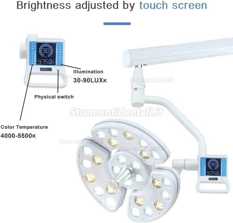 Lampada scialitica odontoiatrica / Scialitica operatoria dentista Saab KY-P138-2 52 LED (montata a soffitto)