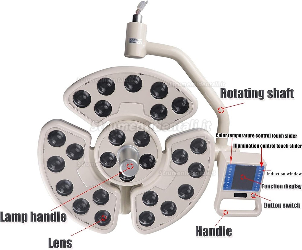 Lampada riunito odontoiatrico / Lampada scialitica odontoiatrica Saab KY-P138 26 LED (montata a soffitto)