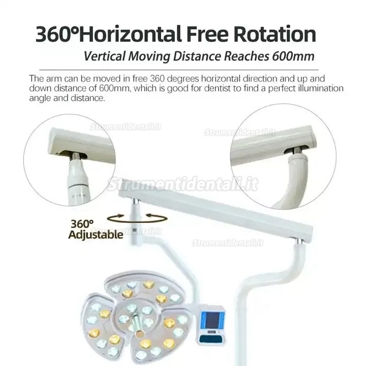 Lampada riunito LED odontoiatrico Saab KY-P138 con braccio per poltrona odontoiatrica Lampada riunito LED odontoiatrico Saab KY-P138 con braccio per poltrona odontoiatrica