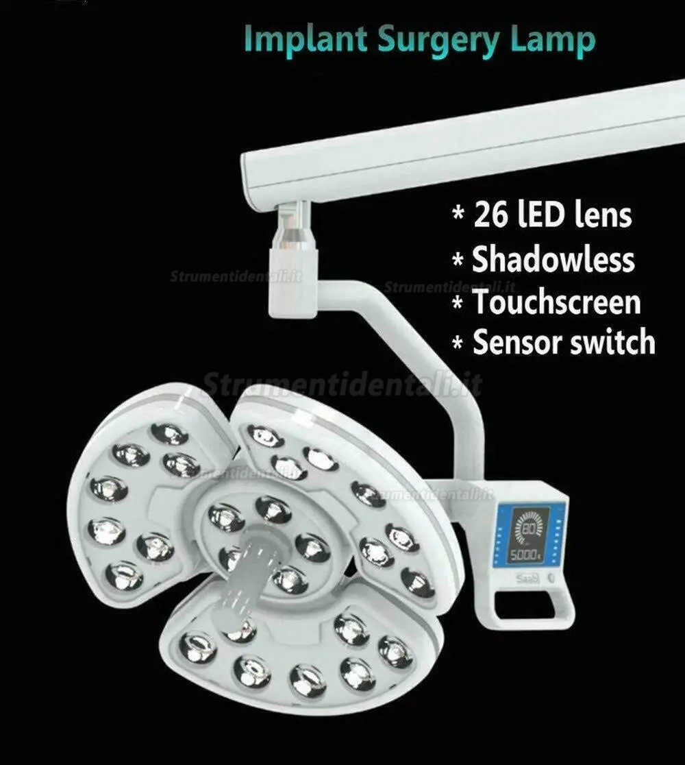 Lampada riunito LED odontoiatrico Saab KY-P138 con braccio per poltrona odontoiatrica Lampada riunito LED odontoiatrico Saab KY-P138 con braccio per poltrona odontoiatrica