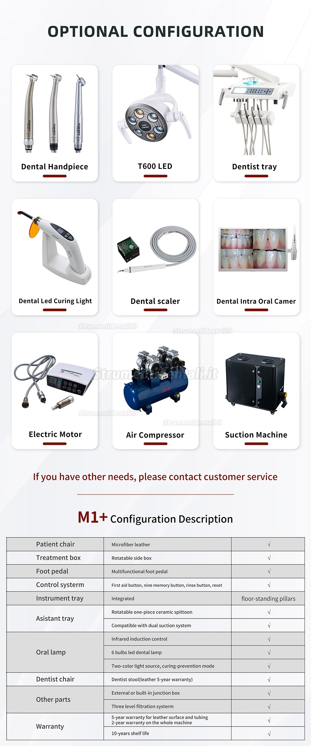 Safety® M1+ Economica della poltrona odontoiatrica / unità di trattamento dentale completa