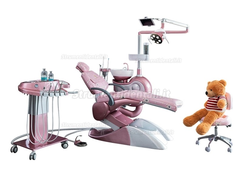 Riunito odontoiatrico rosa per bambini / Unità odontoiatrico di trattamento pediatrico Safety® M10+