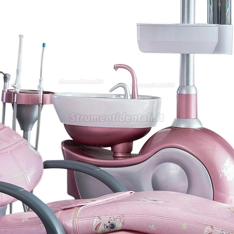 Riunito odontoiatrico rosa per bambini / Unità odontoiatrico di trattamento pediatrico Safety® M10+