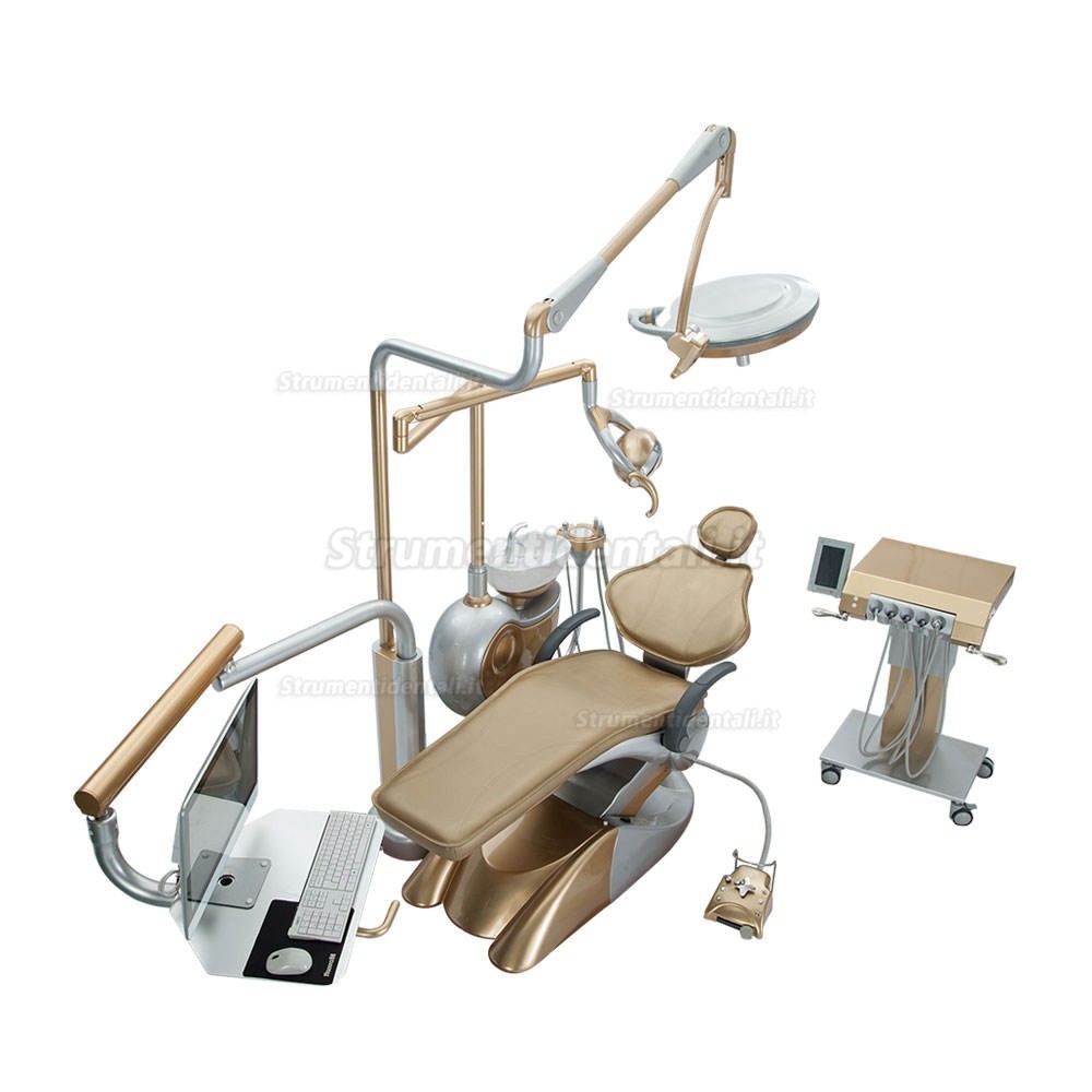 Safety® M9+ riuniti chirurgica odontoiatrici per impianti dentali / Poltrona di trattamento implantare con carrello e pannello schermo