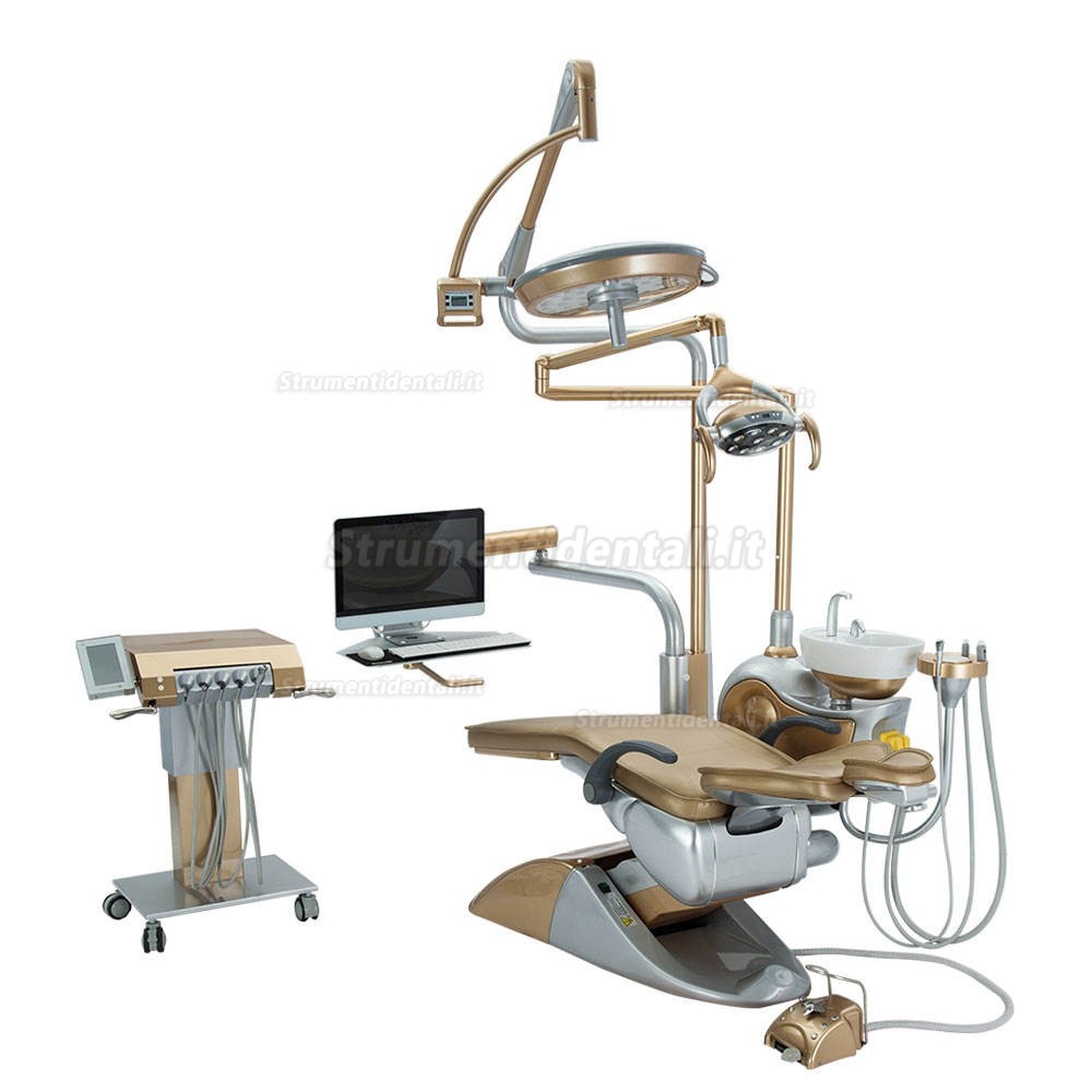 Safety® M9+ riuniti chirurgica odontoiatrici per impianti dentali / Poltrona di trattamento implantare con carrello e pannello schermo